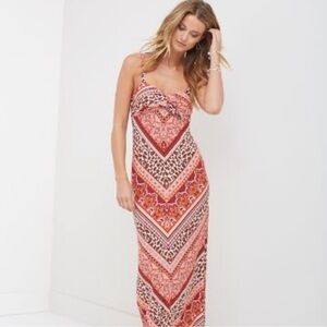 Tommy Bahama Women’s Red Patterned animal print Maxi Dress